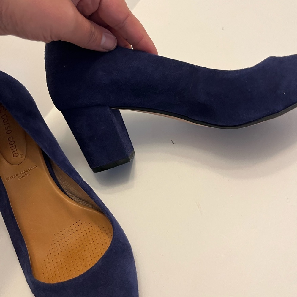 Corso Como Ryanna Classic Suede Pumps 8.5 navy blue - Picture 5 of 7